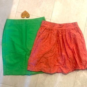 Lot of 2 XS skirts J Crew & Loft